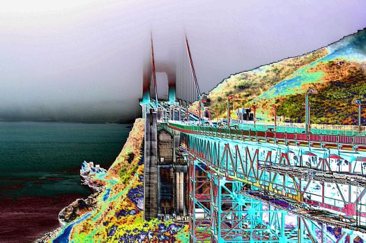 SPECIAL EFFECTS OF THE GOLDEN GATE BRIDGE IN THE MORNING FOG  III
