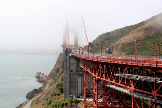 THE GOLDEN GATE BRIDGE IN THE MORNING FOG  III